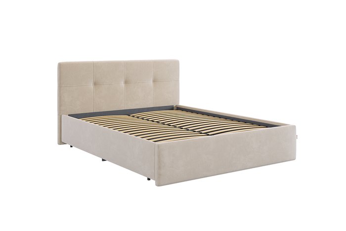 Кровать Веста 160х200 кремового цвета без подъемного механизма - купить Кровати для спальни по цене 26580.0