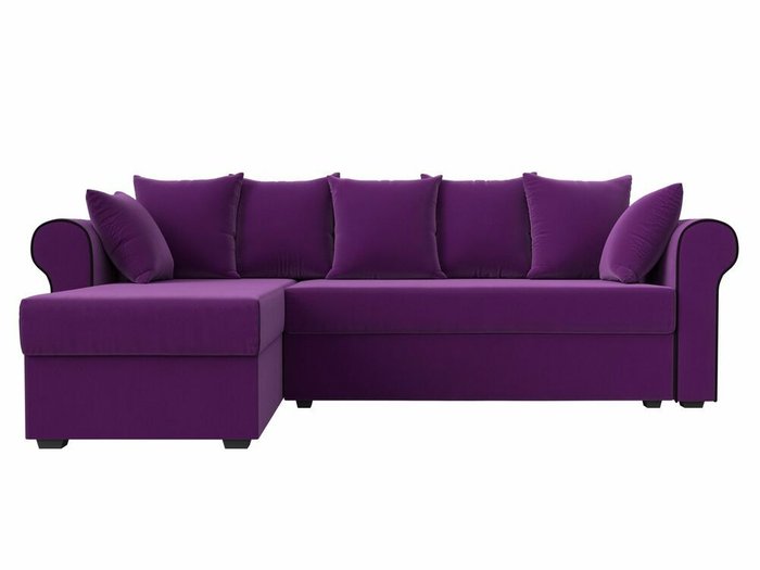 Угловой диван-кровать Рейн фиолетового цвета левый угол - купить Угловые диваны по цене 33999.0