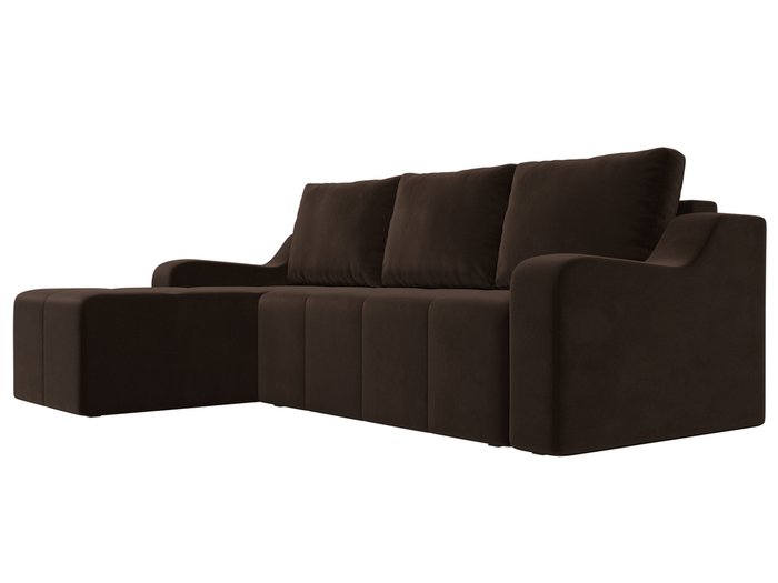 Угловой диван-кровать Элида коричневого цвета левый угол - лучшие Угловые диваны в INMYROOM