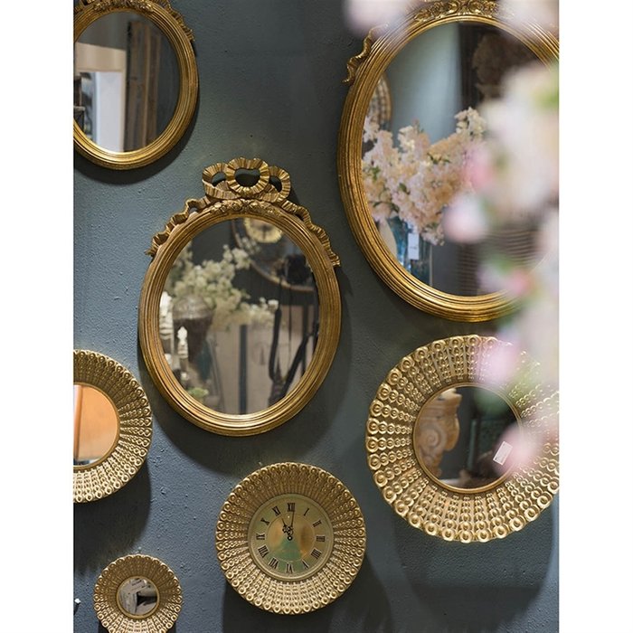 Зеркало в золотой отделке - лучшие Настенные зеркала в INMYROOM