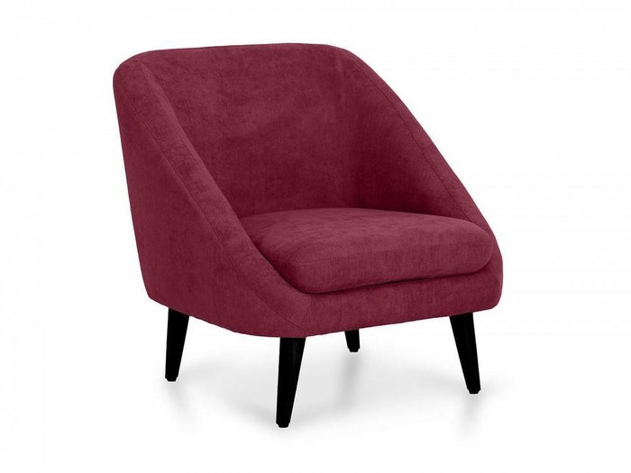 Кресло Corsica бордового цвета с черными ножками  - купить Интерьерные кресла по цене 33390.0
