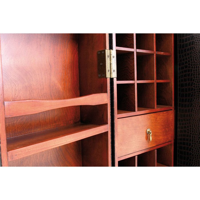 Шкаф-чемодан барный Colonial коричневого цвета - лучшие Винные шкафы в INMYROOM