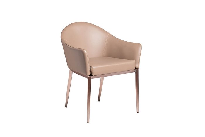 Стул бежевого цвета с металлическим основанием  - купить Обеденные стулья по цене 20928.0
