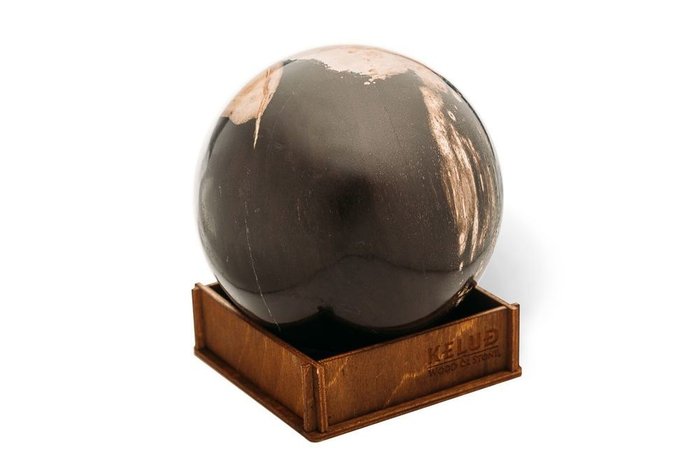 Декоративный шар из окаменелого дерева 383633 - купить Фигуры и статуэтки по цене 5150.0
