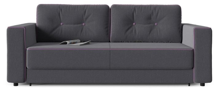 Диван-кровать прямой Принстон (Менли) 09 кабрио серого цвета - купить Прямые диваны по цене 35517.0