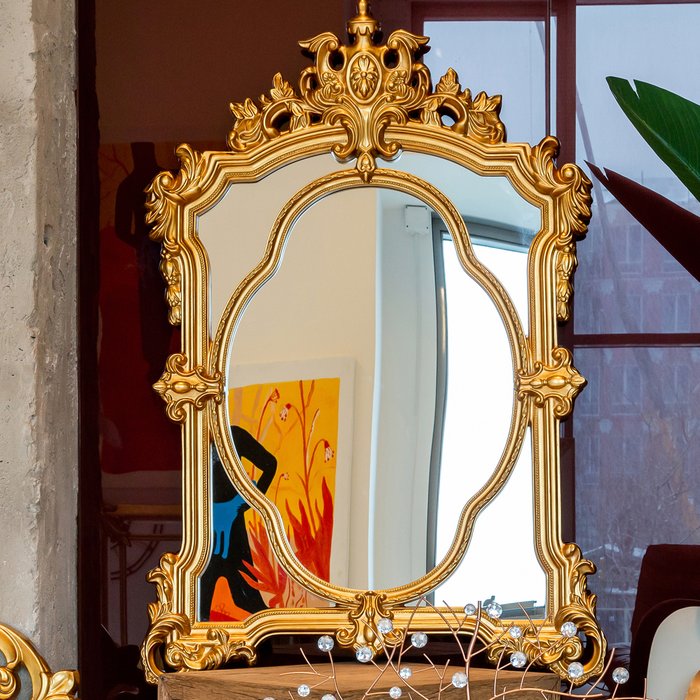 Настенное зеркало Боргезе  золотого цвета - лучшие Настенные зеркала в INMYROOM