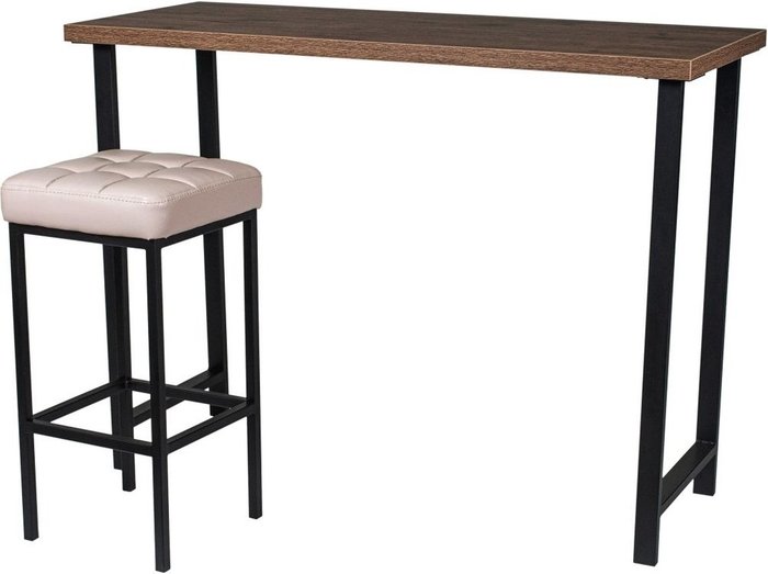Стол-консоль барный темно-коричневого цвета - лучшие Барные столы в INMYROOM