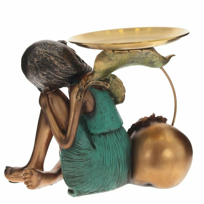 Фигурка декоративная Девочка коричневого цвета - лучшие Фигуры и статуэтки в INMYROOM