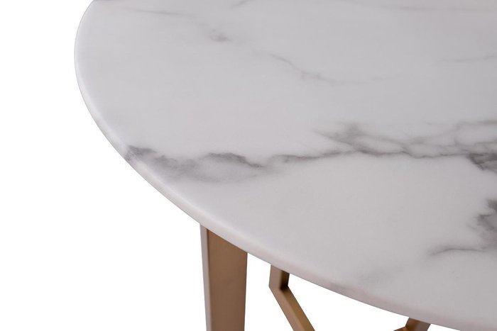 Стол журнальный Pearl White с круглой столешницей - купить Кофейные столики по цене 29200.0