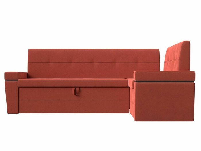 Угловой диван-кровать Деметра кораллового цвета правый угол - купить Угловые диваны по цене 43999.0