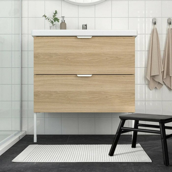 Коврик для ванной, белый, 50х80 см - лучшие Коврики для ванной в INMYROOM