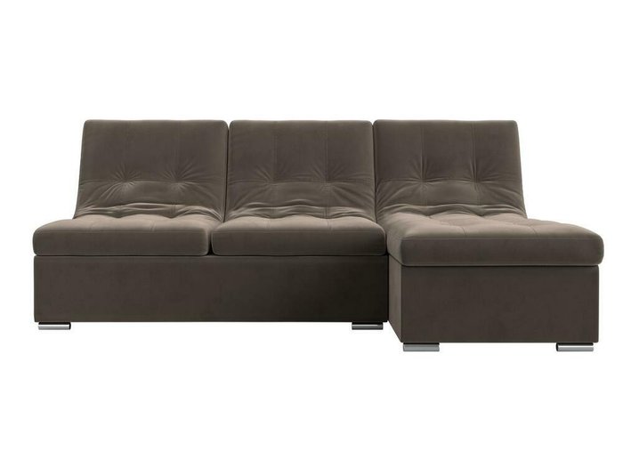 Угловой диван-кровать Релакс коричневого цвета угол правый - купить Угловые диваны по цене 82999.0