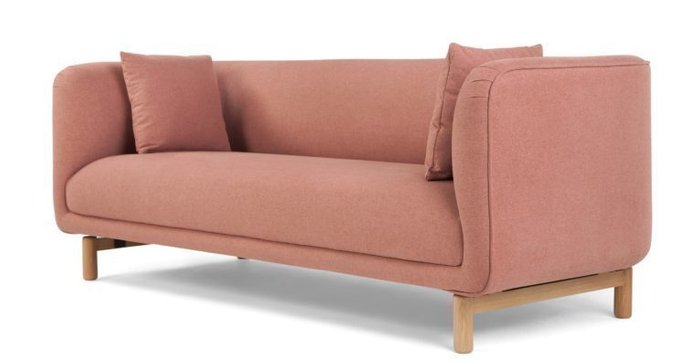 Трехместный диван Tribeca розовый - купить Прямые диваны по цене 83300.0
