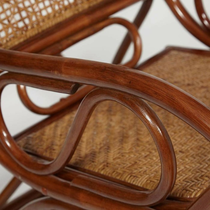Кресло-качалка Milano Cognac темно-коричневого цвета - лучшие Садовые кресла в INMYROOM