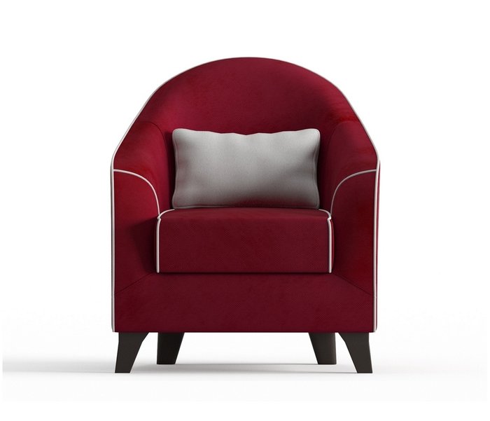 Кресло Бемоль в обивке из велюра бордового цвета - купить Интерьерные кресла по цене 12490.0