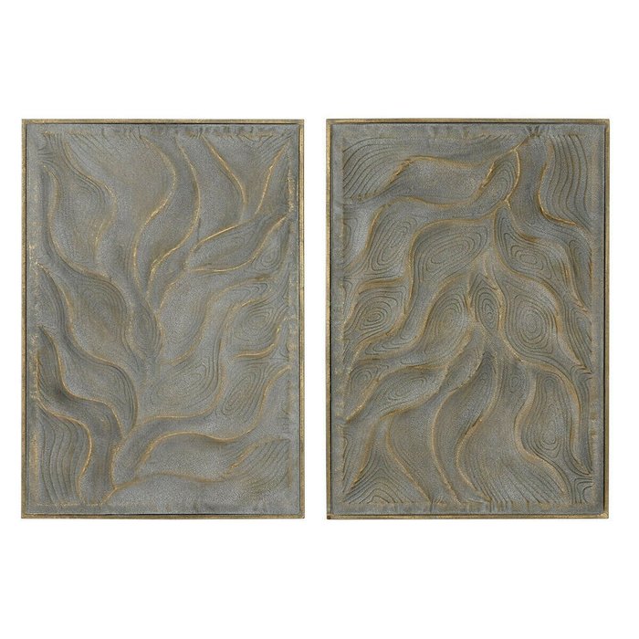 Настенный декор Позолоченный современный 67,5 x 2,5 x 97 cm (2 штук)