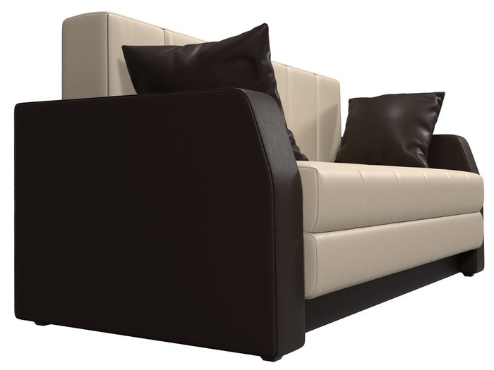 Прямой диван-кровать Малютка бежево-коричневого цвета (экокожа) - лучшие Прямые диваны в INMYROOM