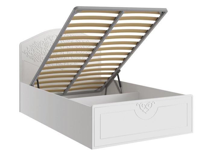 Кровать с подъемным механизмом Ассоль 120х200 белого цвета - лучшие Кровати для спальни в INMYROOM