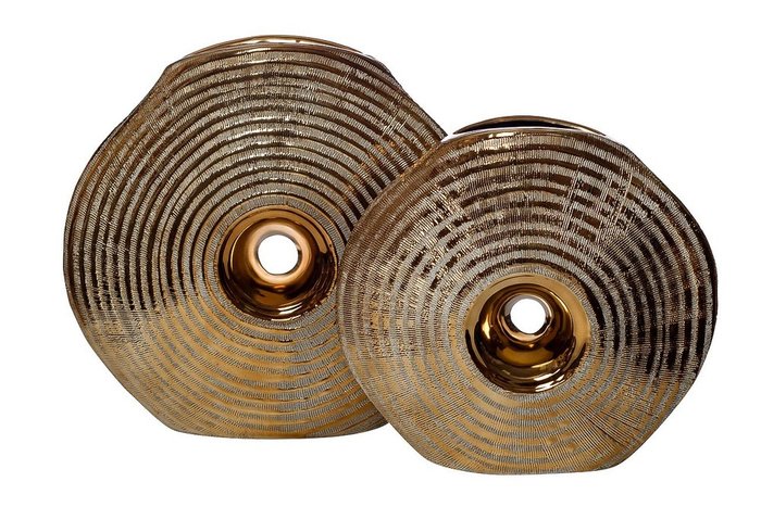 Ваза керамическая декоративная (золотая) - купить Вазы  по цене 2592.0