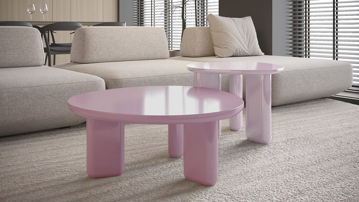 Столик журнальный Гласс сиреневого цвета - купить Журнальные столики по цене 37260 Столик журнальный Гласс сиреневого цвета - купить Журнальные столики по цене 37260