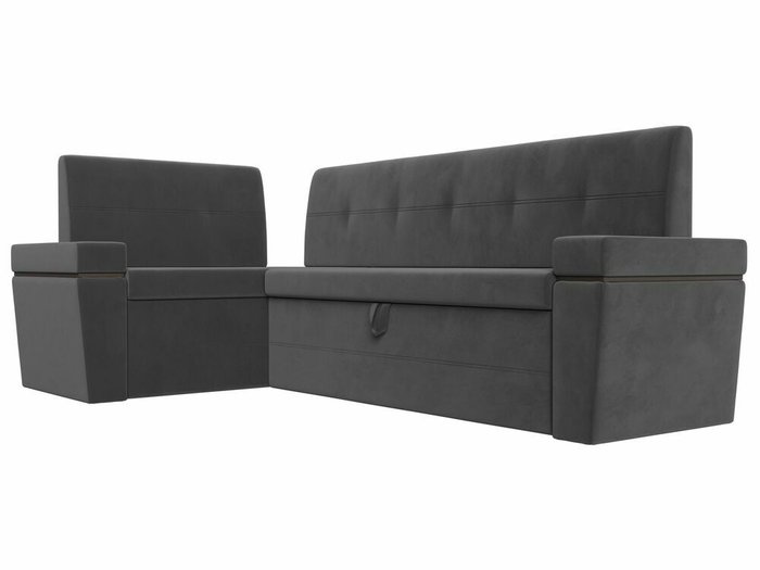 Угловой диван-кровать Деметра серого цвета левый угол - лучшие Угловые диваны в INMYROOM
