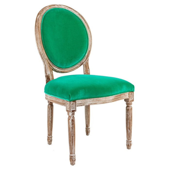 Стул Луи с сидением с обивкой изумрудного цвета - купить Обеденные стулья по цене 32000.0