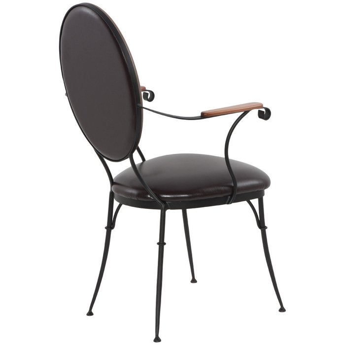 Стул с подлокотниками Санрайз коричневого цвета - лучшие Обеденные стулья в INMYROOM