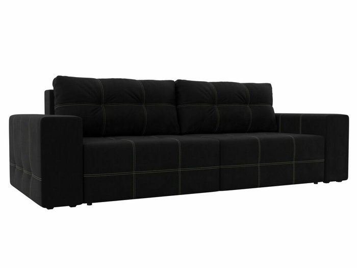 Прямой диван-кровать Перри черного цвета