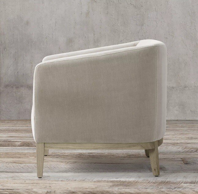 Кресло Morgan Barrelback серого цвета - лучшие Интерьерные кресла в INMYROOM