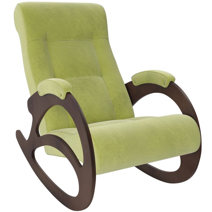 Кресло-качалка Модель 4 без лозы VeronaAppleGreen/орех