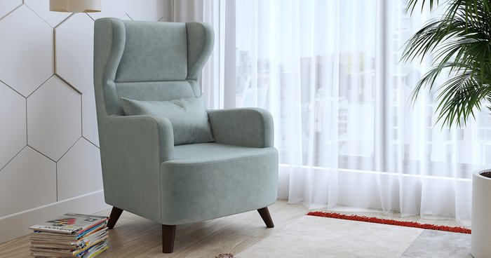Кресло для отдыха Меланж серого цвета - купить Интерьерные кресла по цене 14311.0