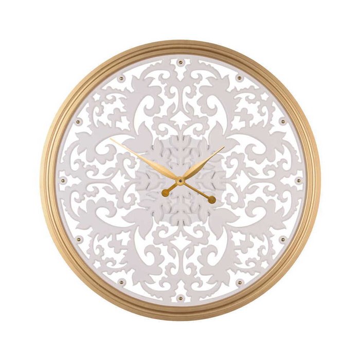 Часы с подсветкой Refined бело-золотого цвета
