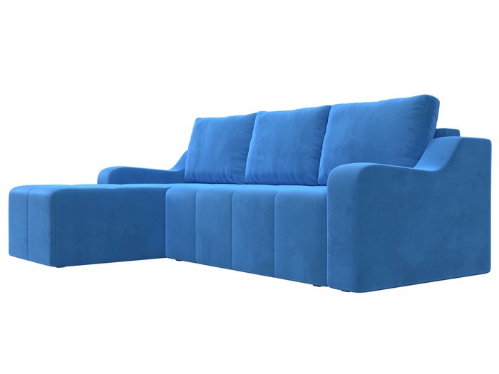 Угловой диван-кровать Элида голубого цвета левый угол - лучшие Угловые диваны в INMYROOM