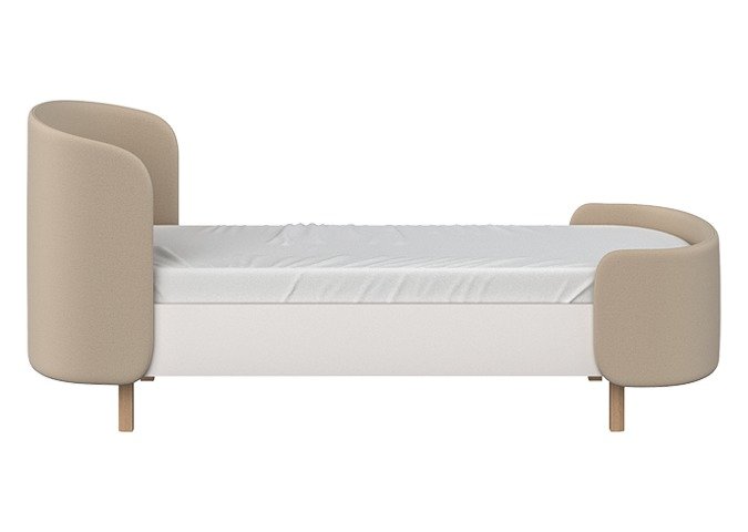 Кровать Kidi Soft 80х180 бело-бежевого цвета - купить Одноярусные кроватки по цене 39900.0