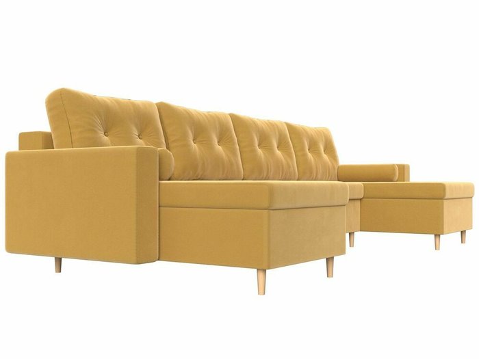 Угловой диван-кровать Белфаст желтого цвета - лучшие Угловые диваны в INMYROOM