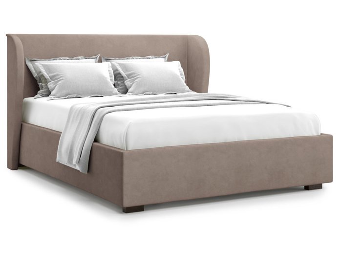 Кровать Tenno 140х200 светло-коричневого цвета с подъемным механизмом 