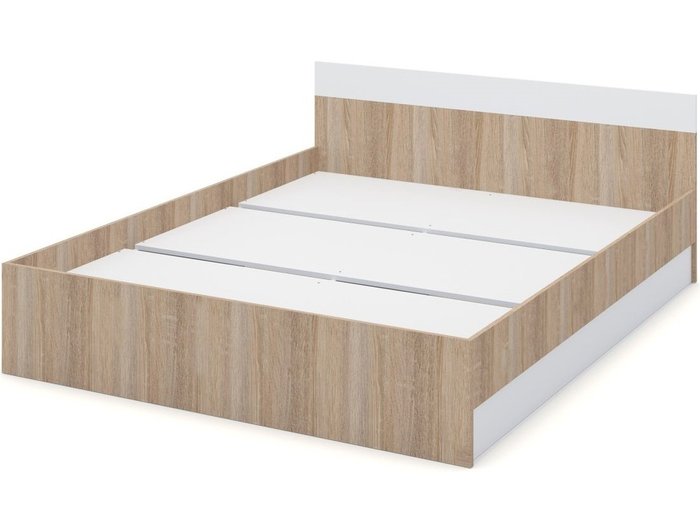 Кровать с основанием Алёна 160x200 цвета дуб сонома - купить Кровати для спальни по цене 11337.0