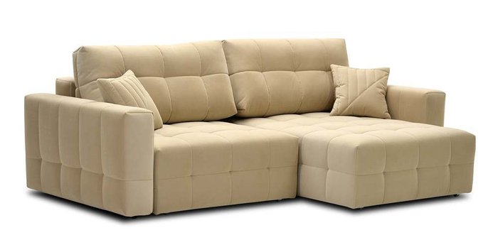 Угловой диван-кровать Энзо бежевого цвета