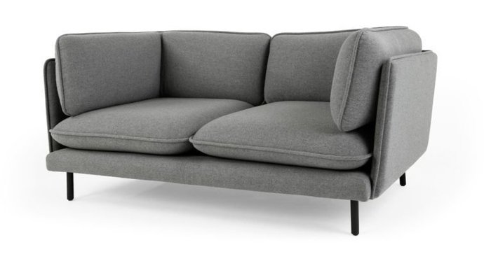 Двухместный диван WES серый - купить Прямые диваны по цене 83900.0