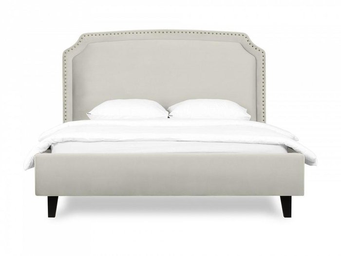 Кровать Ruan 160х200 светло-серого цвета  - купить Кровати для спальни по цене 73130.0