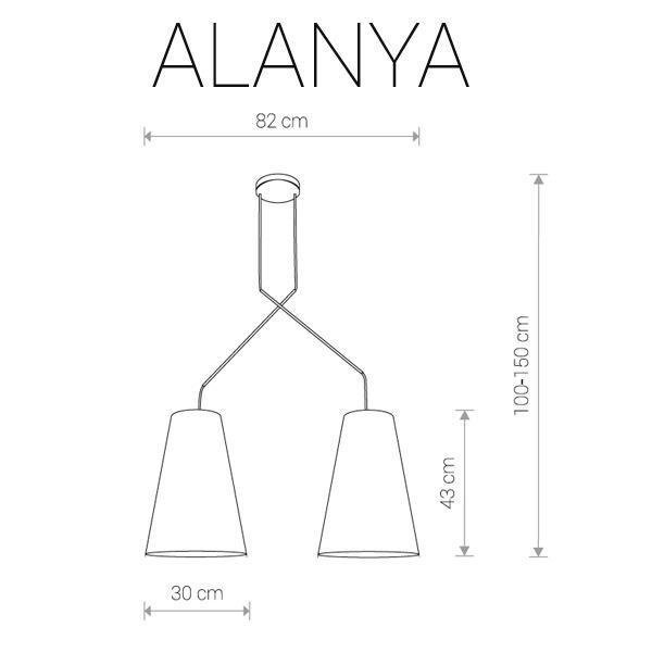 Подвесной светильник Alanya с белыми абажурами  - купить Подвесные светильники по цене 30660.0