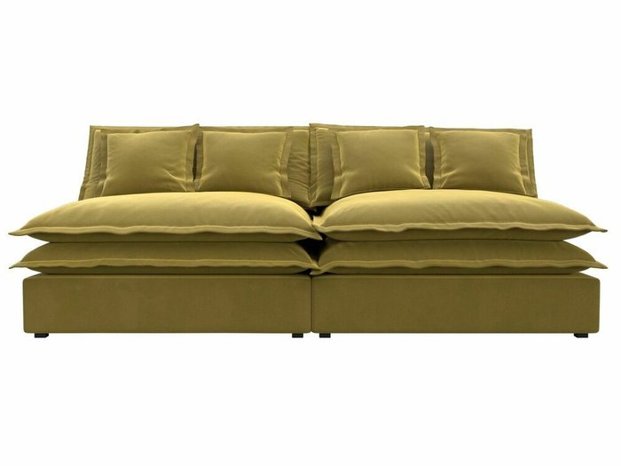 Диван Лига 040 желтого цвета - купить Прямые диваны по цене 45999.0