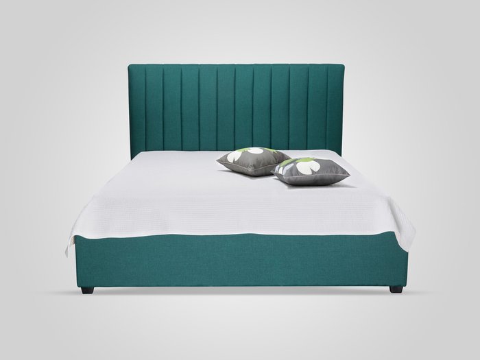 Кровать с подъемным механизмом зеленого цвета 180x200