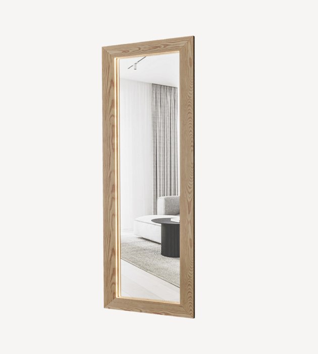Настенное зеркало Хель 75х210 в раме из массива тиха Настенное зеркало Хель 75х210 в раме из массива тиха