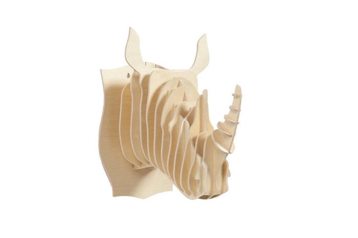 Декоративная голова носорога "Danseur Ivory"