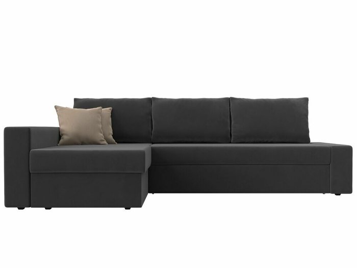 Угловой диван-кровать Версаль серого цвета левый угол - купить Угловые диваны по цене 47999.0