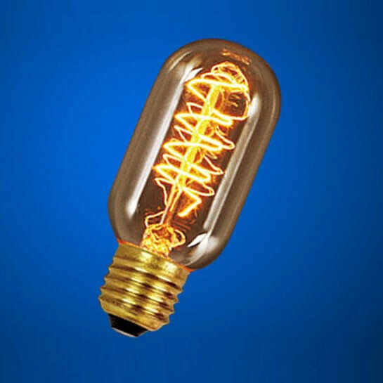 Ретро лампа накаливания E27 40W 220V 3840-S формы цилиндра - купить Лампочки по цене 470.0