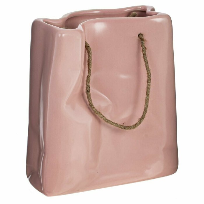 Ваза Bag розового цвета - купить Вазы по цене 1600.0 Ваза Bag розового цвета - купить Вазы по цене 1600.0