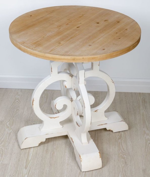 Обеденный стол бело-бежевого цвета - купить Обеденные столы по цене 49480.0