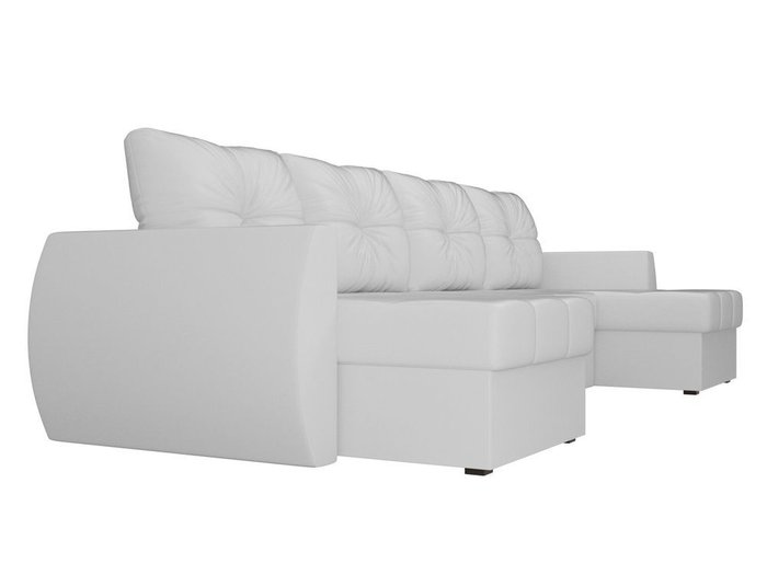 Угловой диван-кровать Сатурн белого цвета (экокожа) - лучшие Угловые диваны в INMYROOM